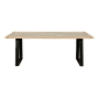 JADE - Dining table L200 x W90 - Matt black and Whitened acacia