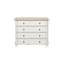 ORLEANS - Chest of drawers L100 x H85 - Brocante white and Whitened acacia