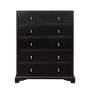 NANKIN - Chest of drawers L105 x H130 - Brocante black