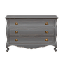ALEXIA - Chest of drawers L120 x H80 - Brocante pearl grey