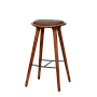 BALMA - Bar stool H76 - Washed antic and Camel cover