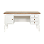 LISANDRO - Desk L140 x W60 - Brocante white and Toffee