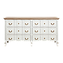 ALEXIA - Chest of drawers L163 x H85 - Brocante white and Toffee