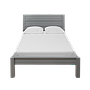 ELLIOT - Twin size bed 120x200 - Pearl grey