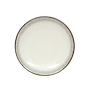 Ceramic plate outline light blue Diam.21 - White
