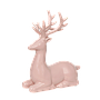 DEER - Ceramic reindeer figurine H21 - Pink