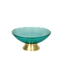 Glass fruit bowl Diam.15 x H7 - Green and Gold