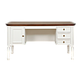 LISANDRO - Desk L140 x W60 - Brushed white and Washed antic