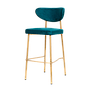 TORBEN - Bar chair H106 - Brass and Dark blue