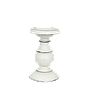 RUTH - Wooden candlestick H20 - Aged white