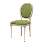 ORLEANS - Dining chair - Whitened acacia and Olive green cover