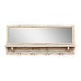 ATTAR - Coat rack with mirror L100 - Whitened acacia