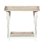 SAHARA - Folding Console table L90 - White and Whitened acacia