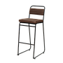 ORLY - Bar chair H105 - Matt black and Brown cover