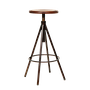 SCOTT - Adjustable bar stool H75/85 - Burnish and Washed antic