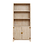 XIAN - Bookcase L90 x H200 - Whitened acacia