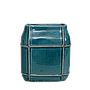 CLEERK - Vase square pattern L16 x H18 - White or Blue