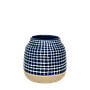 CANDANCE - Blue vase with light grey base L16 x H16