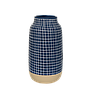 CANDANCE - Blue vase with light grey base L14 x H25