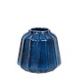 ANNIA - Blue ribbed vase L16 x H14