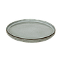 Dinner plate Diam.25 - Grey with outline light brown