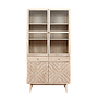 PORTO - Display cabinet L97 x H190 - Whitened acacia