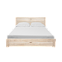 RUBEN - Queen size bed 160x200 - Whitened acacia