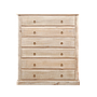 VALERIAN - Chest of drawers L112 x H128 - Whitened acacia