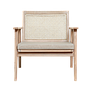 KAYLEE - Armchair - Toffee and Light grey cushion
