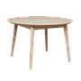 PORTO - Dining table Diam.120 - Whitened acacia