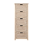 DANE - Chest of drawers L50 xH129 - Whitened acacia