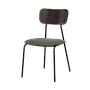 MATTEO - Chair - Matt black, Mokka and Green-grey cover