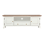 RIKKE - TV stand L160 - Brocante white and Whitened acacia