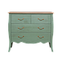 CLARCK - Chest of drawers L108 x H95 - Shabby mint and Toffee