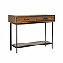 DANN - Console table L100 - Amber and Matt black