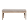 ORLEANS - Bench L110 - Whitened acacia and Beige cover