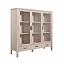 LEEDEN - Display cabinet L160 x H146 - Whitened acacia