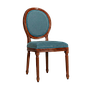 ORLEANS - Dining chair - Washed antic and Light blue cover