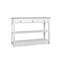 ALEX - Console table L132 - Brocante white and Whitened acacia
