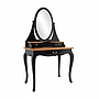 ALEXIA - Dressing table L90 x W50 - Black and Natural oak