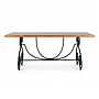 COEUR - Dining table L180 x W100 - Matt black and Amber