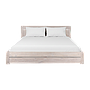 RUBEN - King size bed (Mattress 180x200) - Whitened acacia