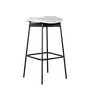QUADRAE - Bar stool - Matt black and Light grey cover
