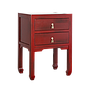 XIAN - Bedside table H65 - Patina chinese red