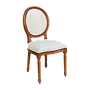 ORLEANS - Dining chair - Washed antic, Natural cane and Cream cover