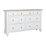 EDYN - Chest of drawers L140 x H85 - Brocante white and Toffee