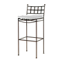 JUDITH - Bar chair H111 - Burnish and white cushion