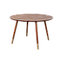 SPRING - Dining table Diam.120 - Washed antic and Vintage brass