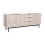 MATTEO - Sideboard L180 - Whitened acacia and Matt black