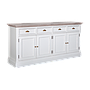 OTTAR - Sideboard L177 - Brocante white and Whitened acacia